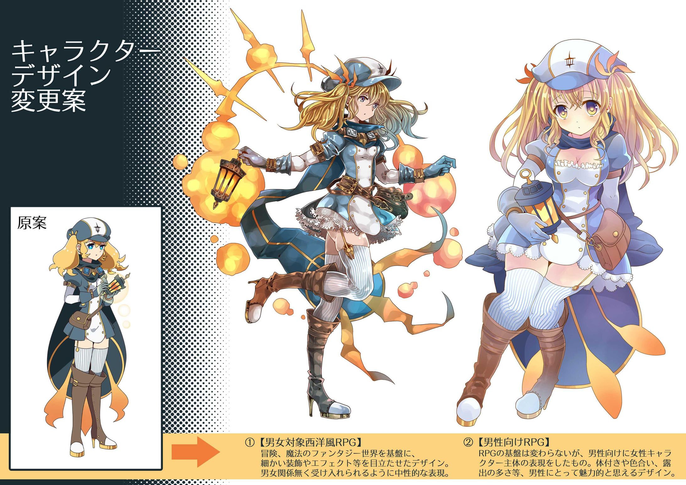 絵柄描き分けのサンプル/RPG風orギャルゲー風-1