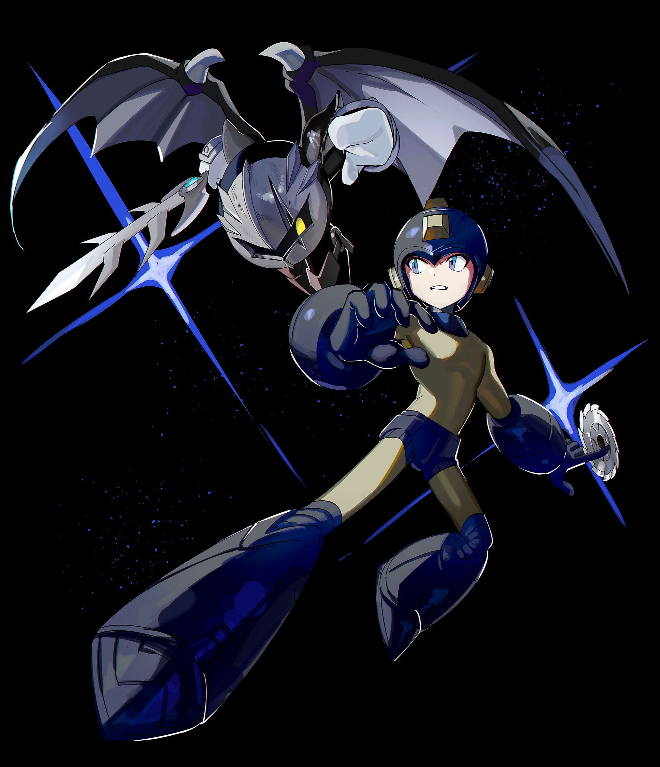 【版権イラスト】メタナイト＋ロックマン-1