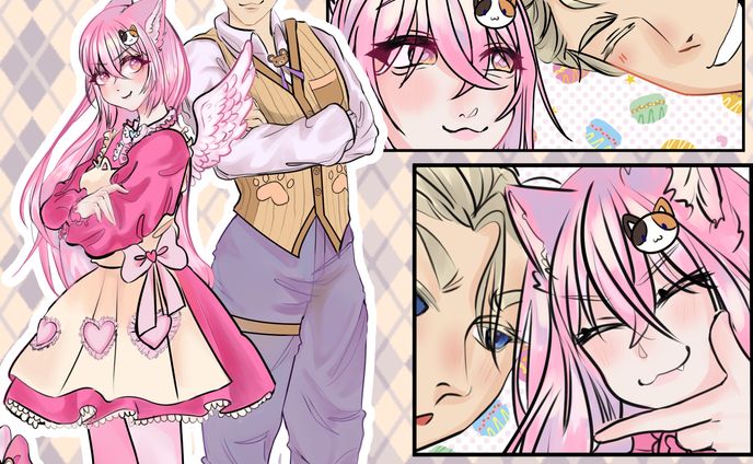 ilustrated art in the style of a manga panel