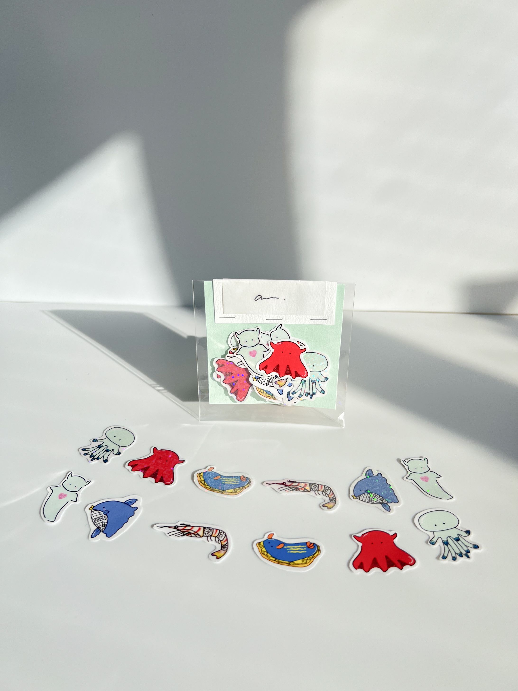 海の生き物シール-1