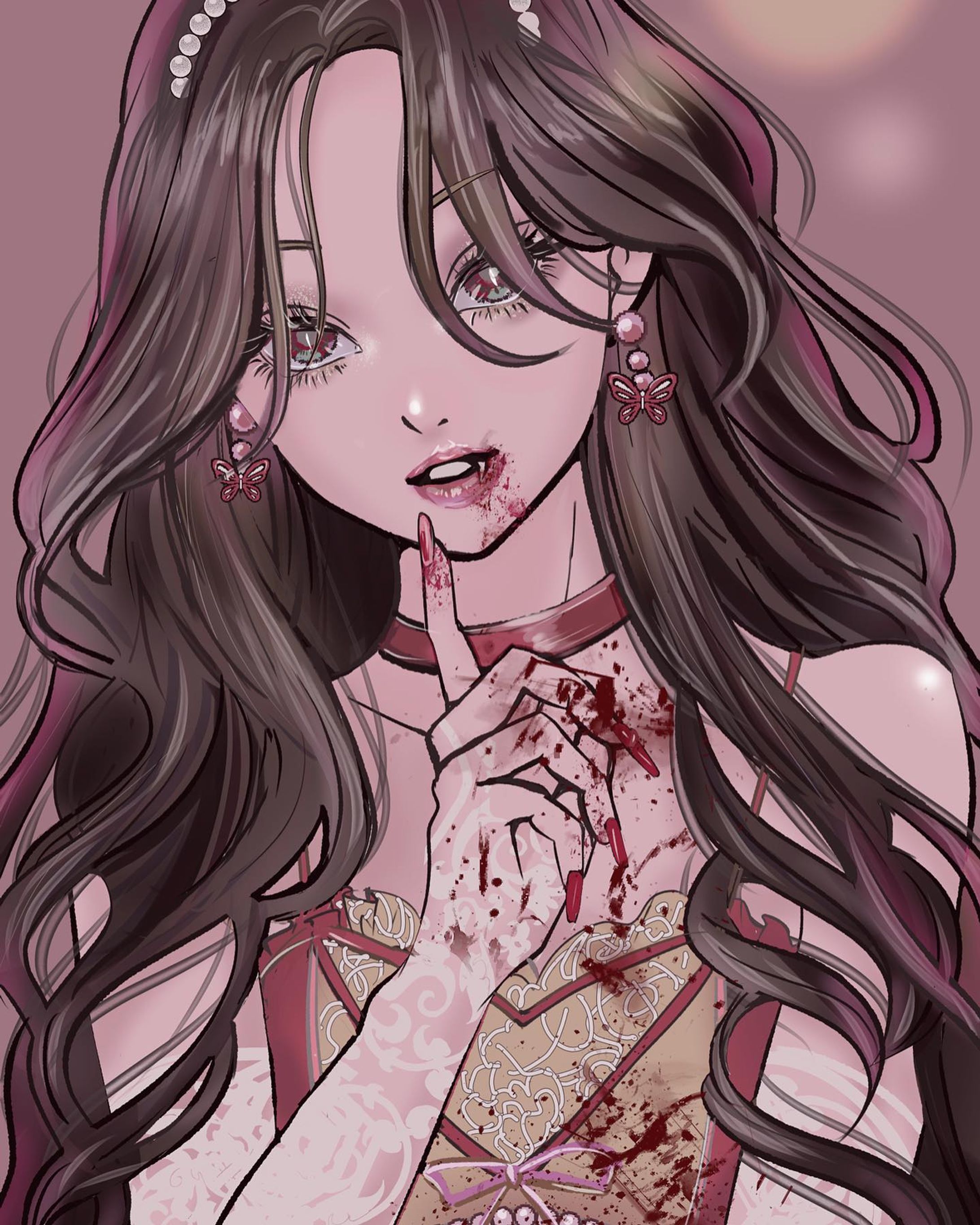 「もう一口だけ」軽美術部様(@ keivi.jp )主催の「#ヴァンパイアガール展 」に参加させていただきました。-1
