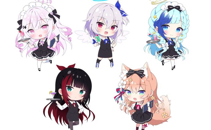 【Vtuber】コラボBARミニキャライラスト