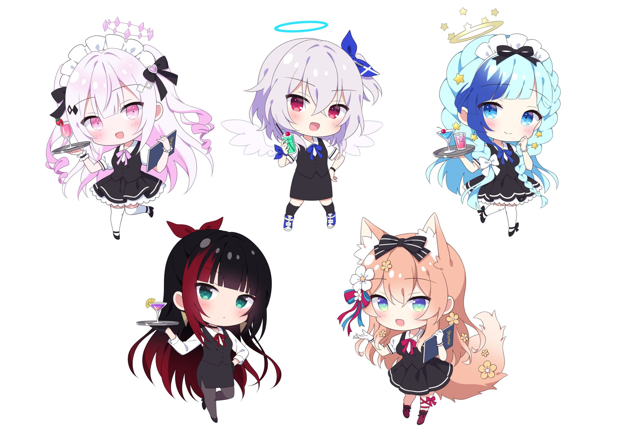 【Vtuber】コラボBARミニキャライラスト-1