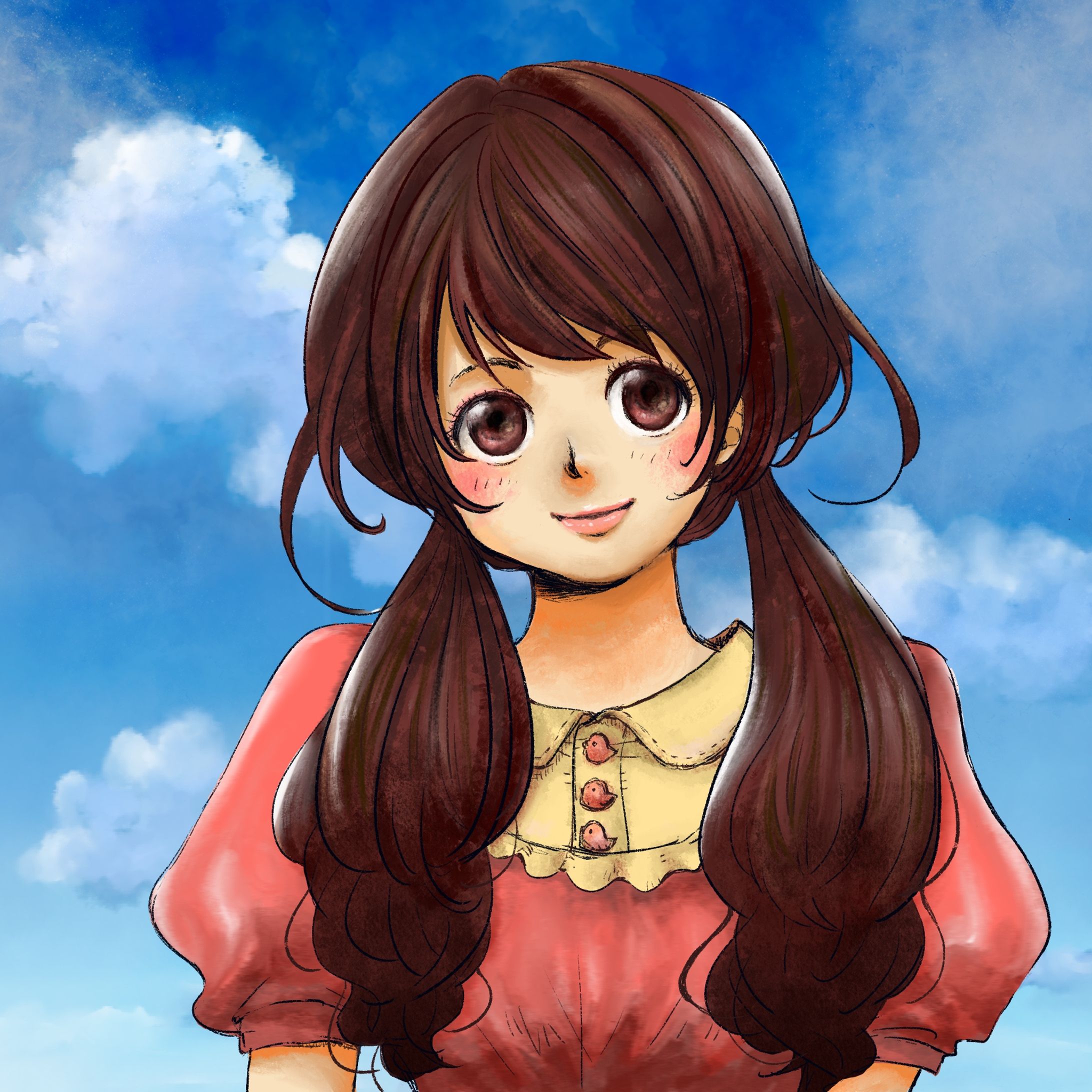 創作イラスト　女の子-1