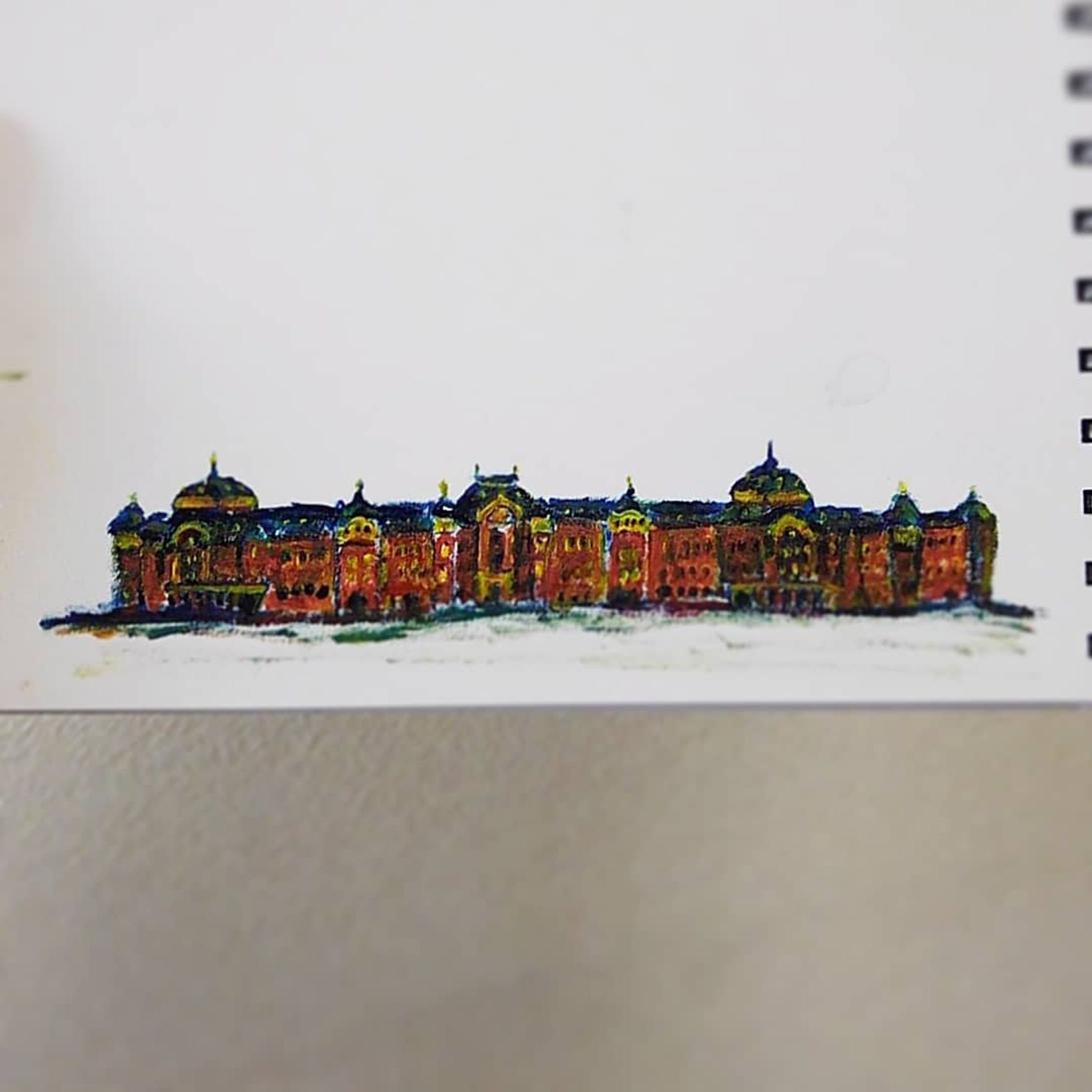 #今日は #東京駅完成記念日
#東京駅 #tokyostation
#東京 #tokyo
◆
#今日は何の日
#whatistoday
#drawing #art 
#illustration
#一日一絵
#一発描き 
#下書きなし
#ctrlzの効かない世界-1