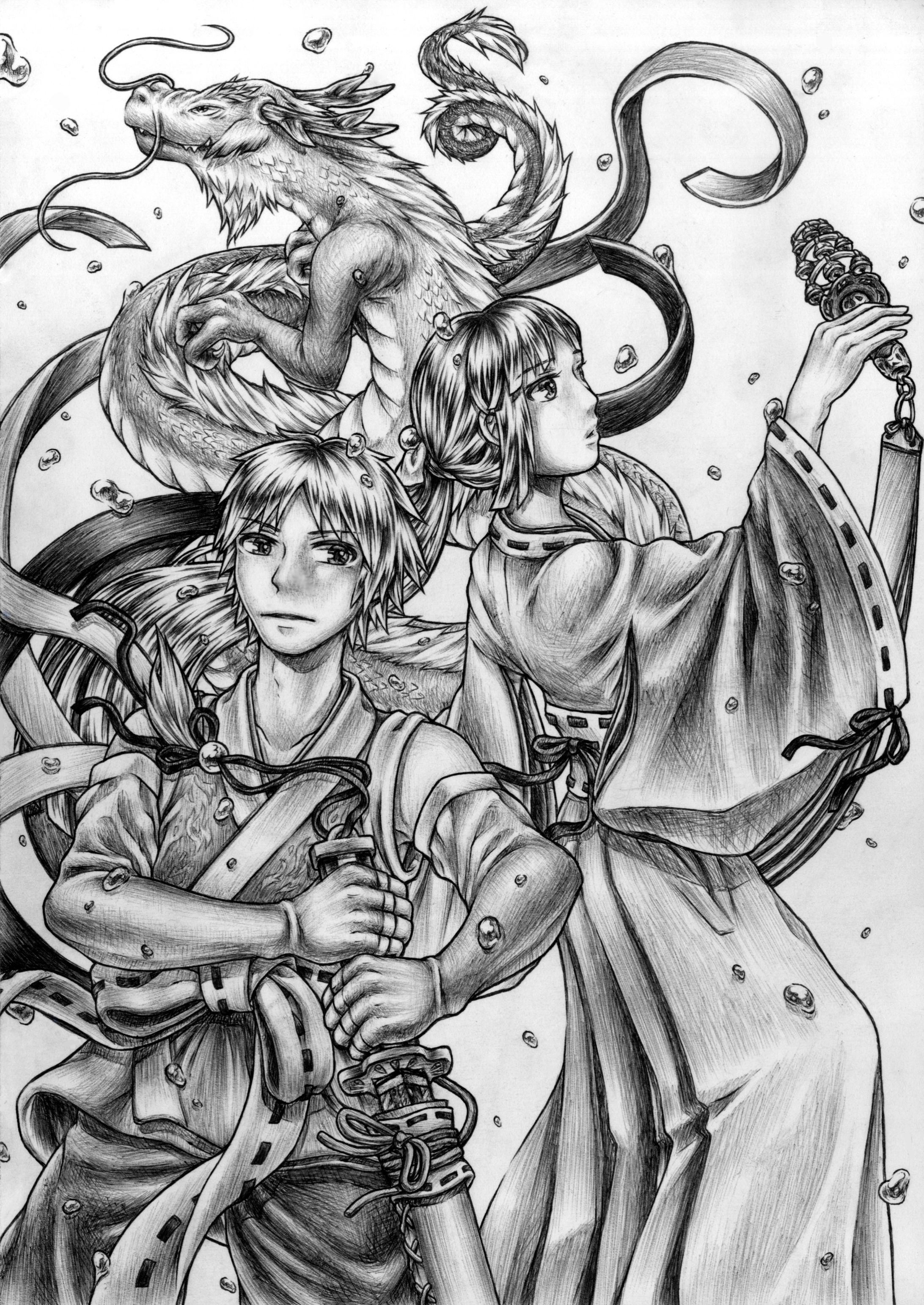 アナログイラスト　モノクロ-1