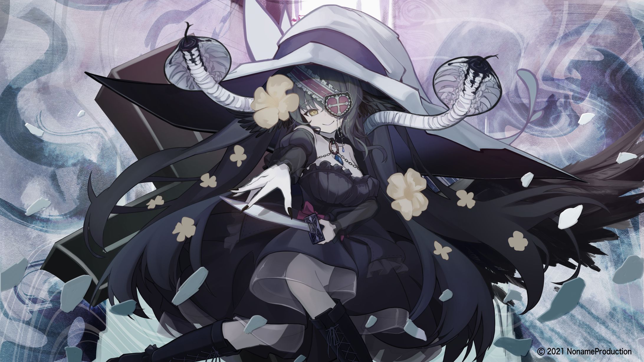 【commission】闇乃あびす様「お呪い」歌ってみたMVイラスト-1