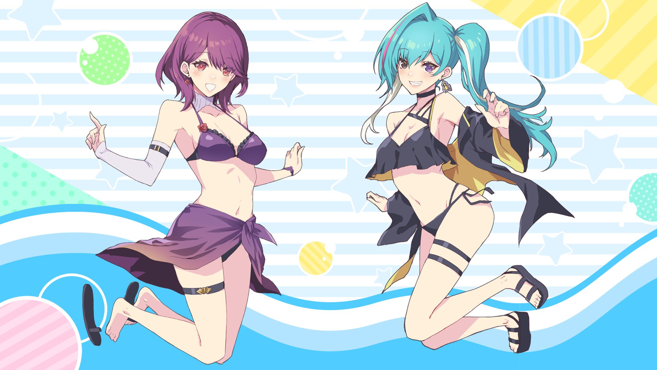 VTuber綺礼リカ&音凪由良 歌ってみた動画イラスト-1