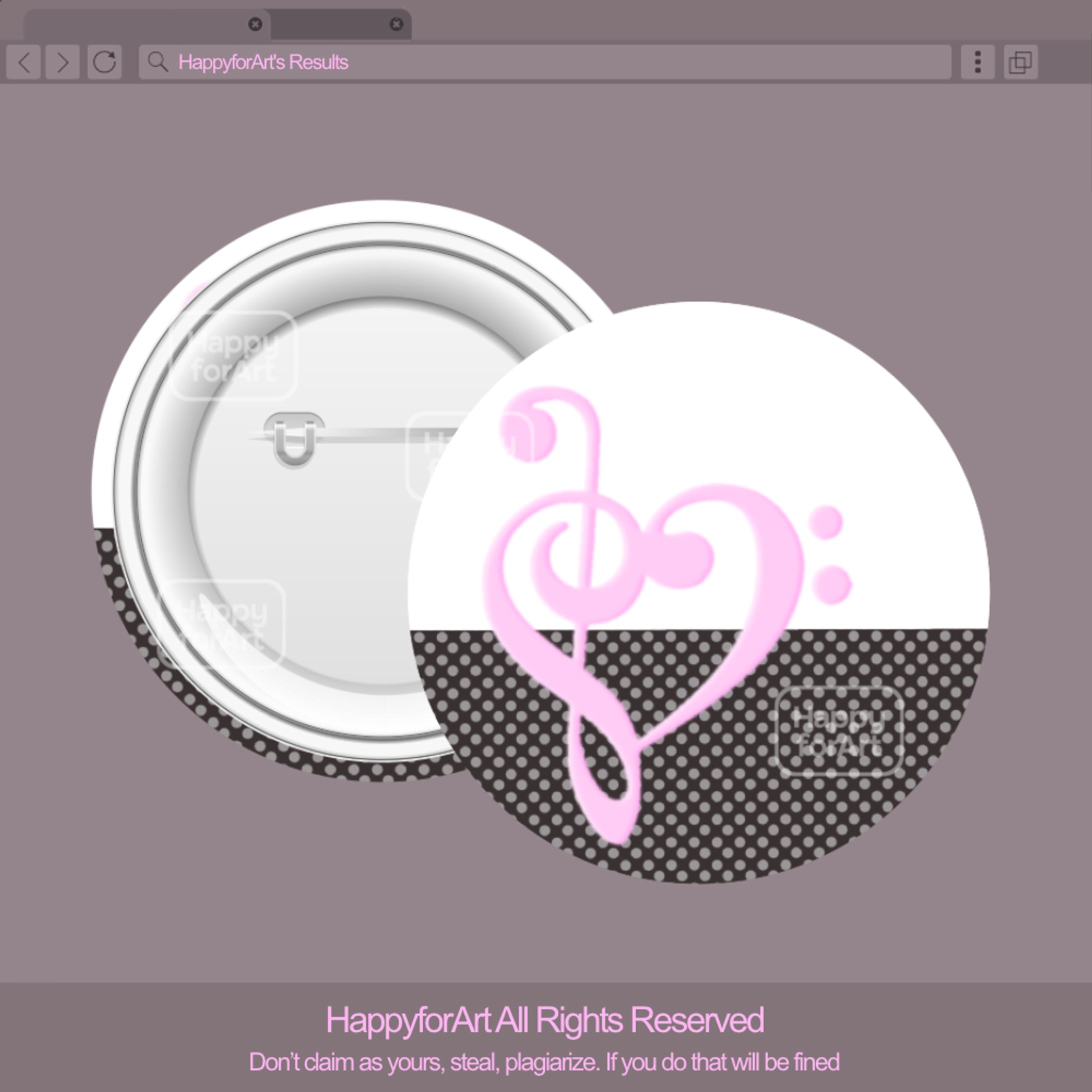 Pin Button (Whimsical Melody Series) 44 mm-1