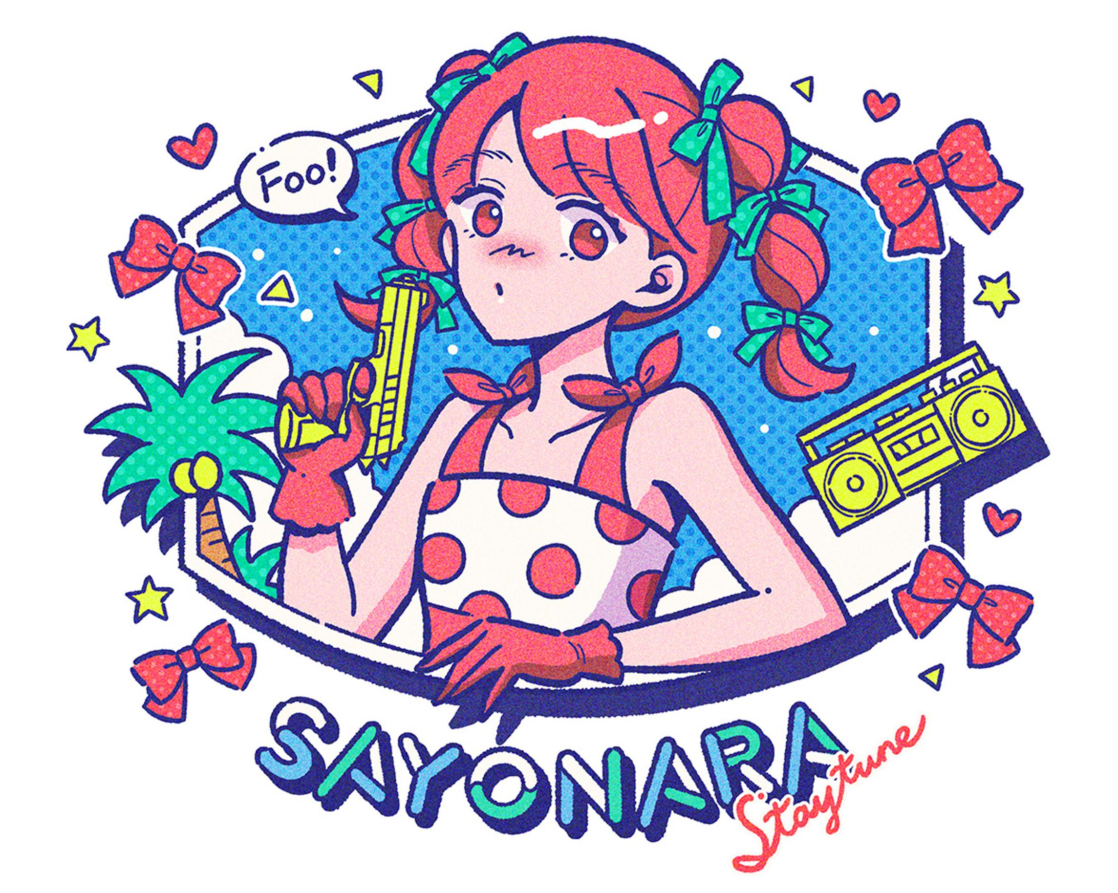 【お仕事】ヴィレッジヴァンガード様 〈さよならステイチューン様コラボグッズイラスト〉-1
