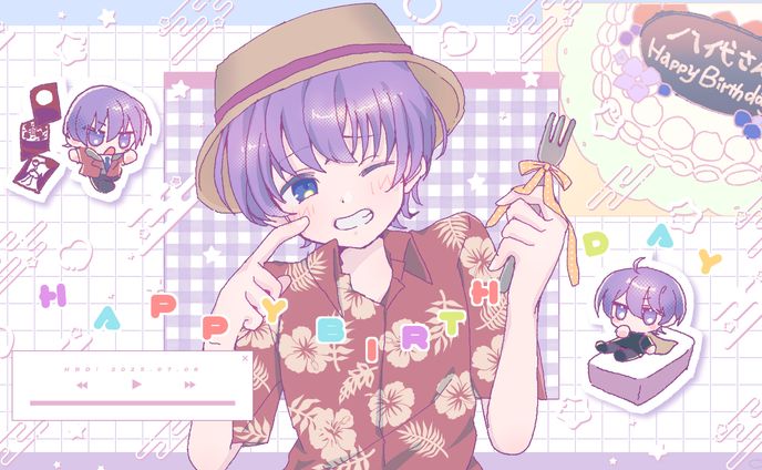 誕生日イラスト ミニキャラ デフォルメ
