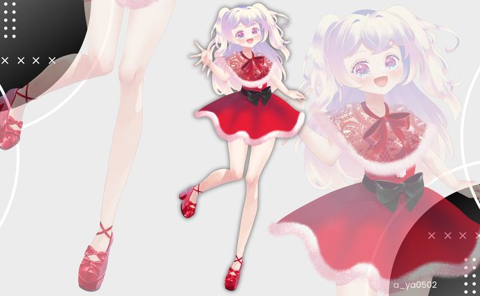 モコモコナ様立ち絵(髪型差分・小物差分あり)