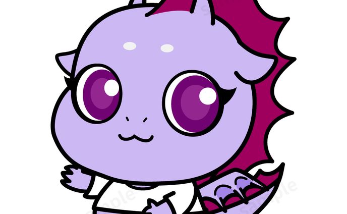 紫のドラゴンキャラ