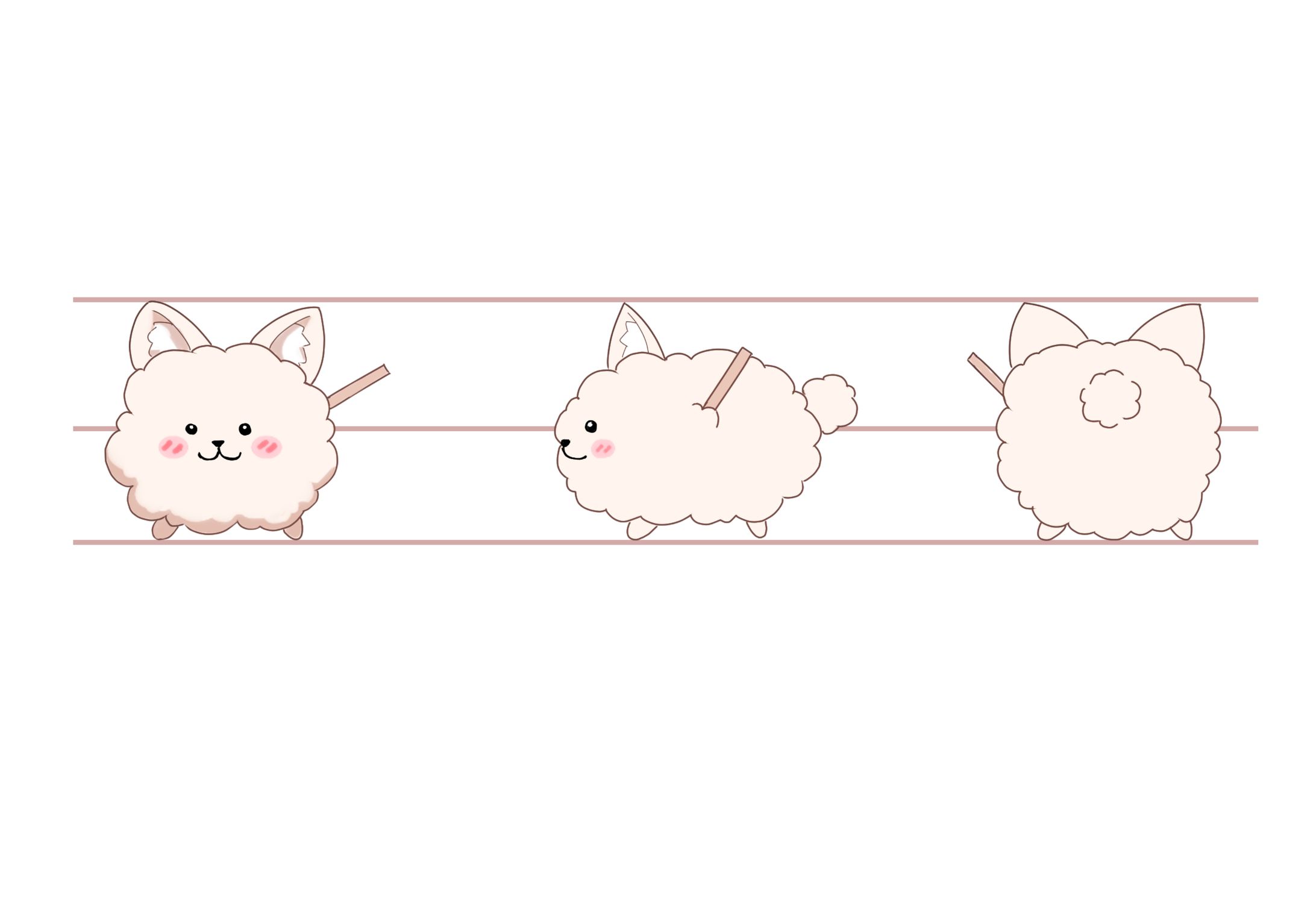 【オリジナル】マスコットキャラクター三面図-1