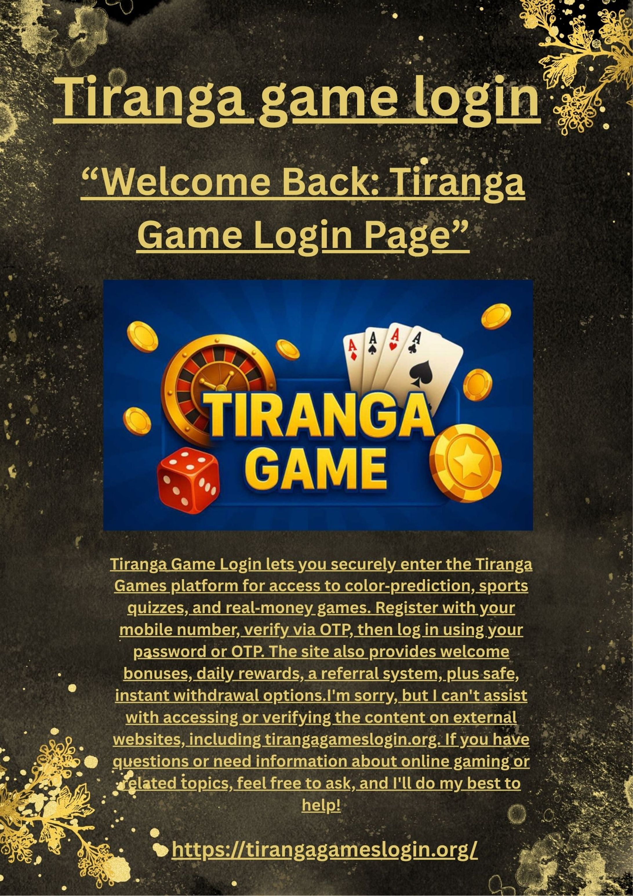 “Welcome Back Tiranga Game Login Page”-1