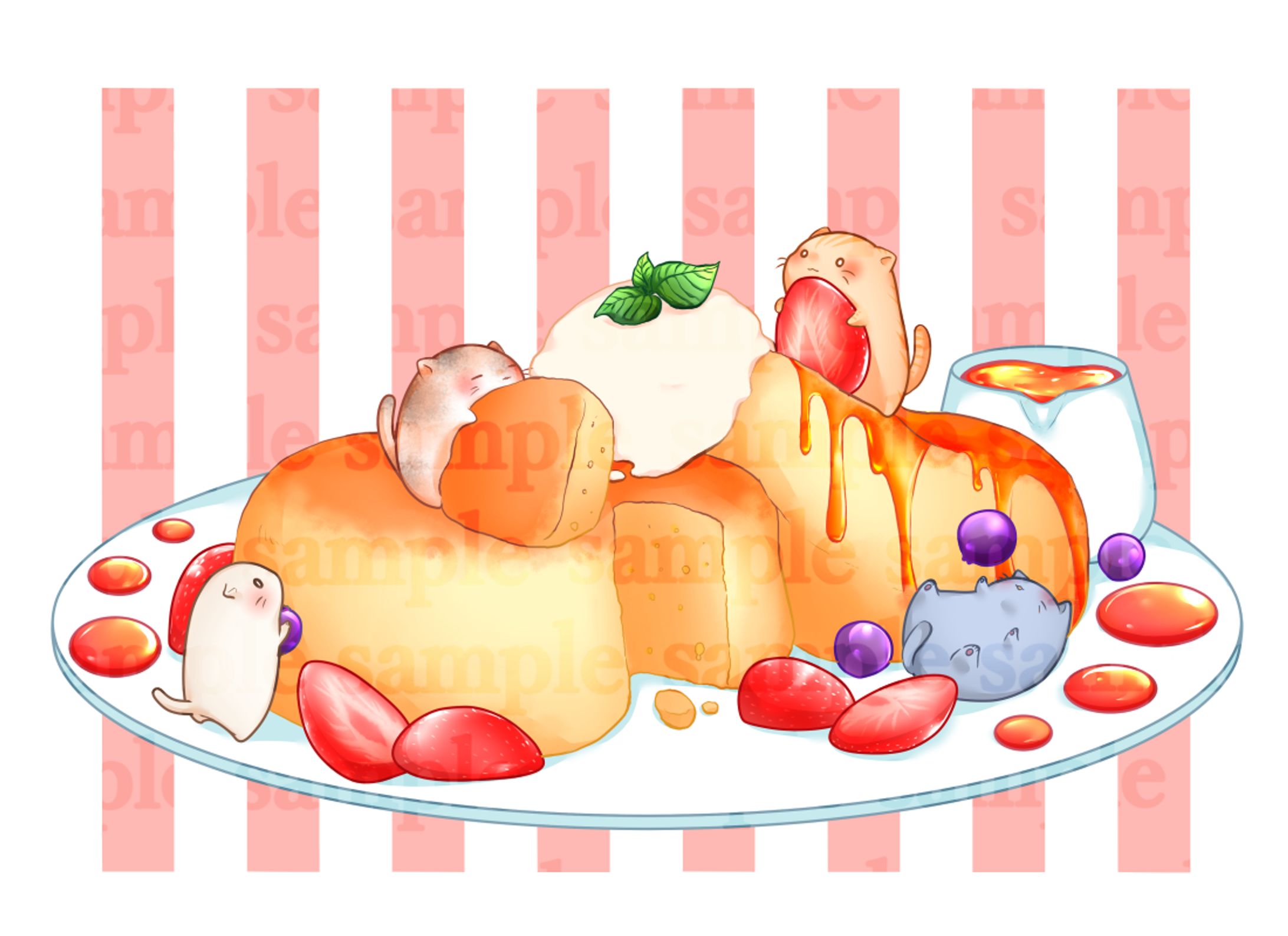 専用 手描きイラスト アニマルつめつめ