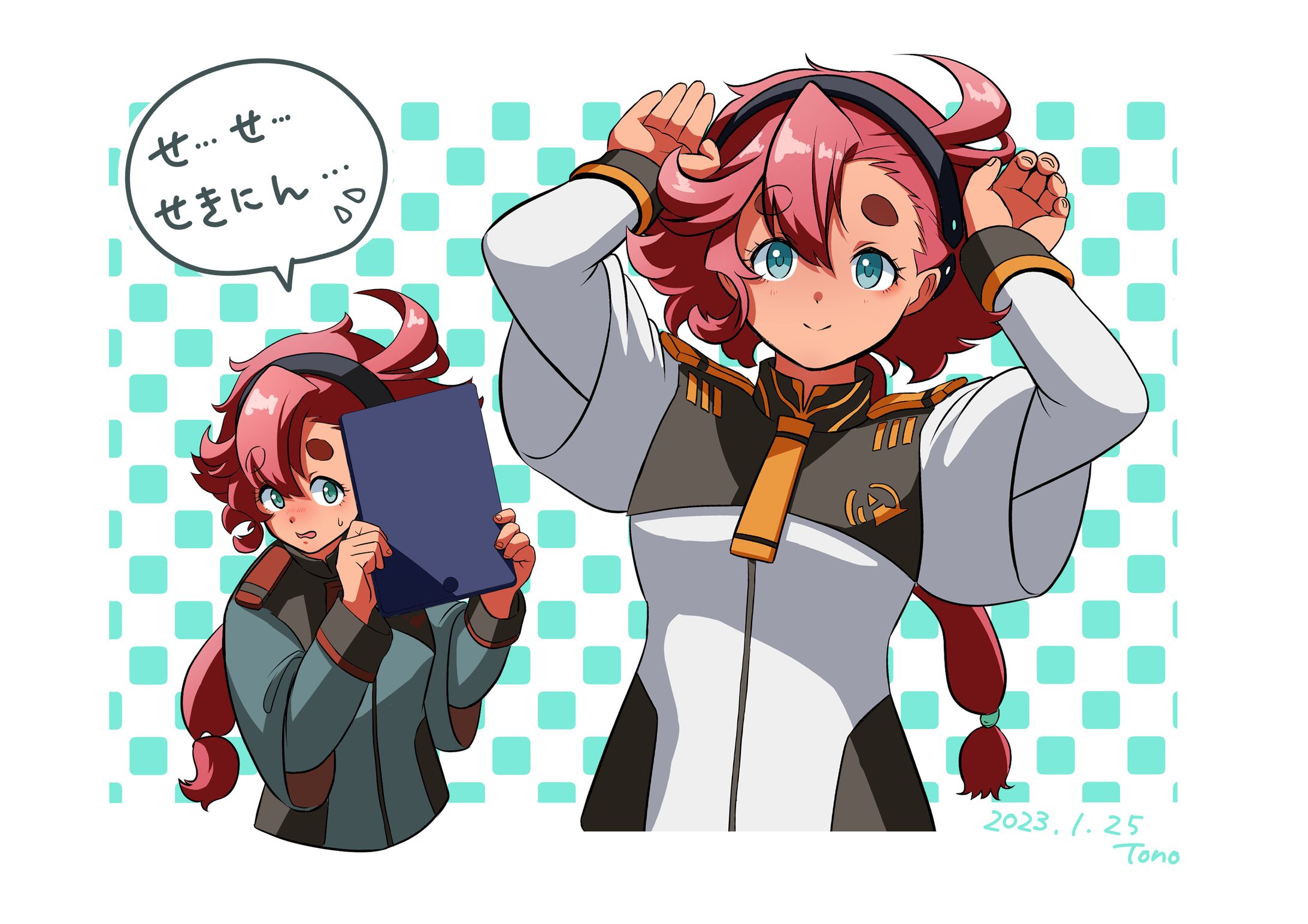 水星の魔女ファンアート、模写-1