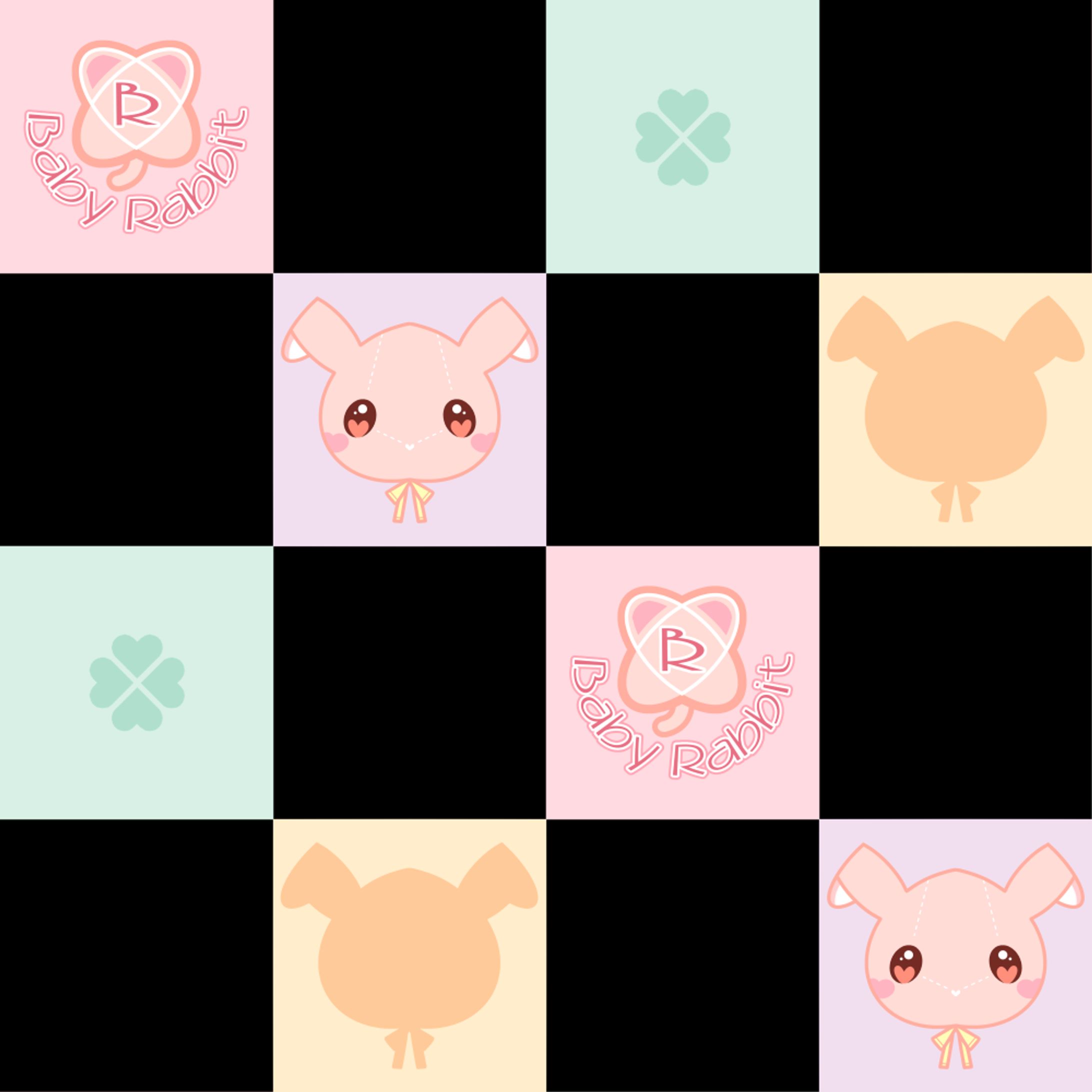 Baby Rabbit カラフルタイル-1