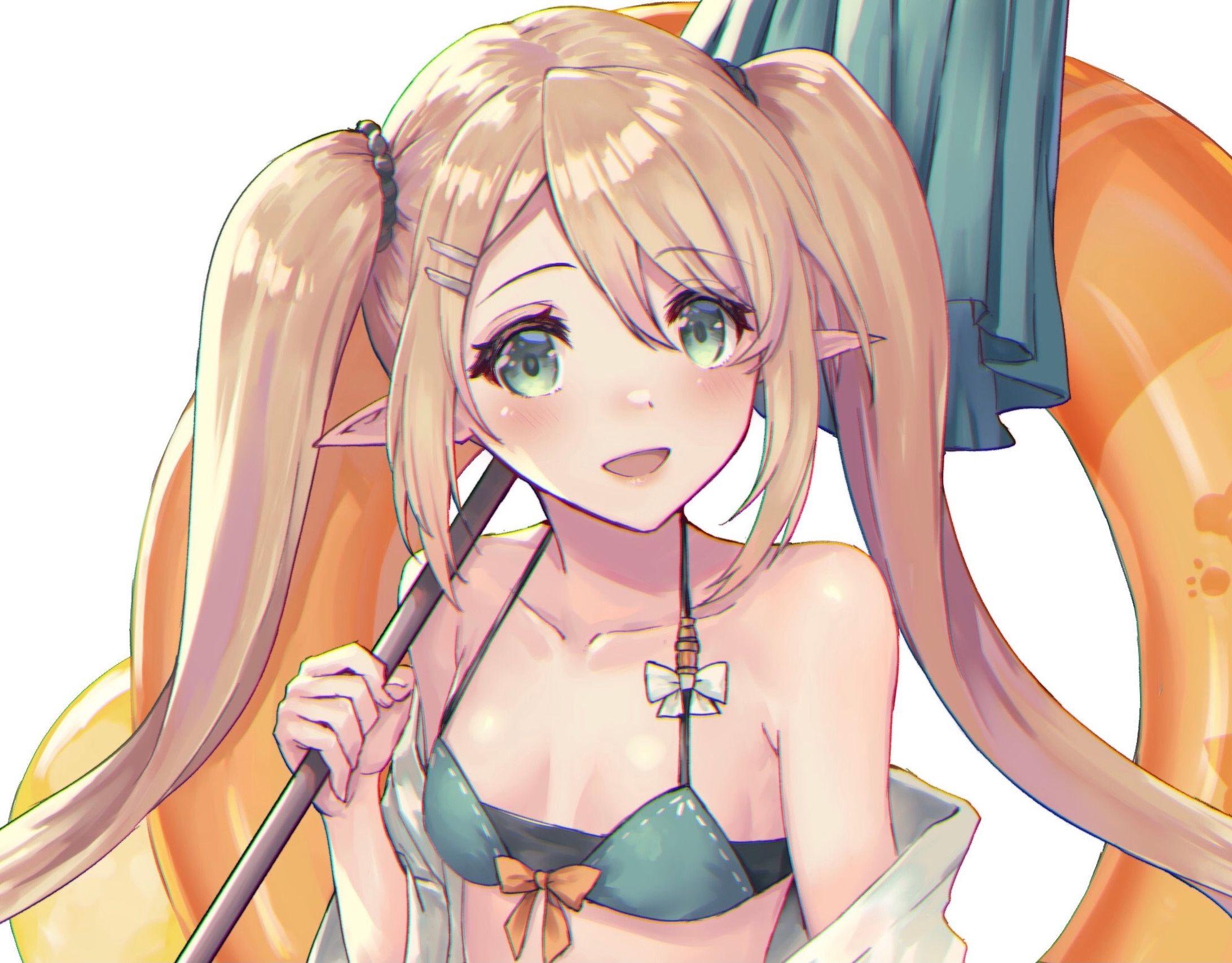VTuber桧室メヂカ 水着一枚絵イラスト&三面図イラスト-1