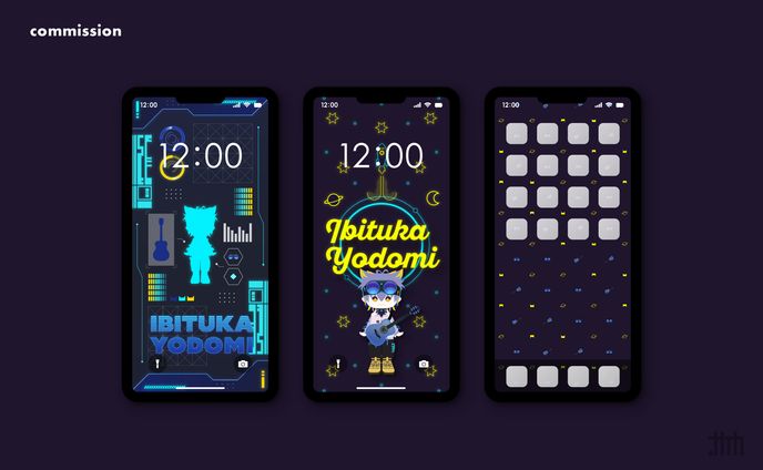 【skeb】Vsinger歪果ヨドミ様 スマホ壁紙
