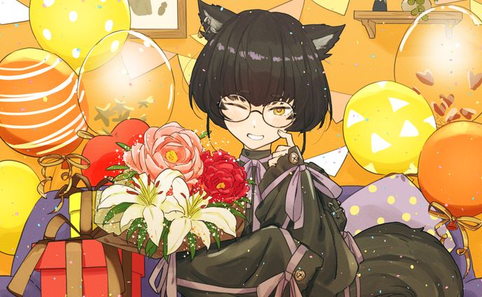 【仕事絵】Vtuber様お誕生日プレゼントイラスト