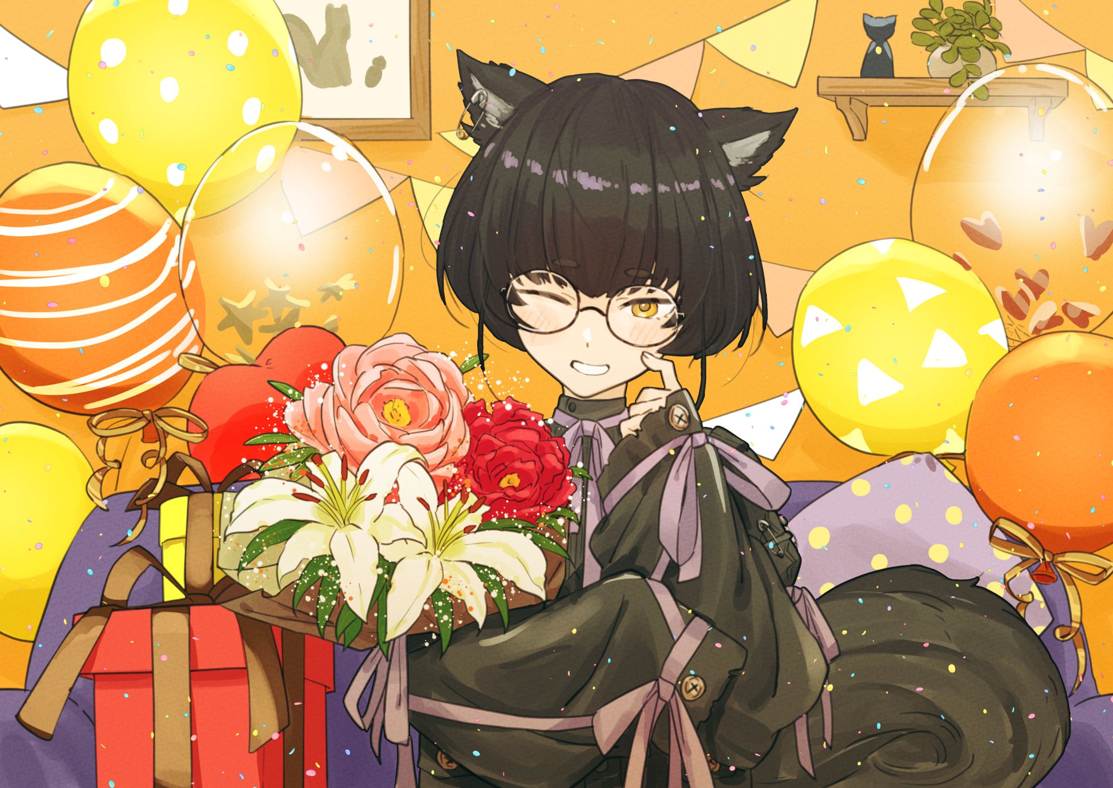 【仕事絵】Vtuber様お誕生日プレゼントイラスト-1