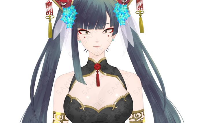 Live2d用パーツ分けイラスト