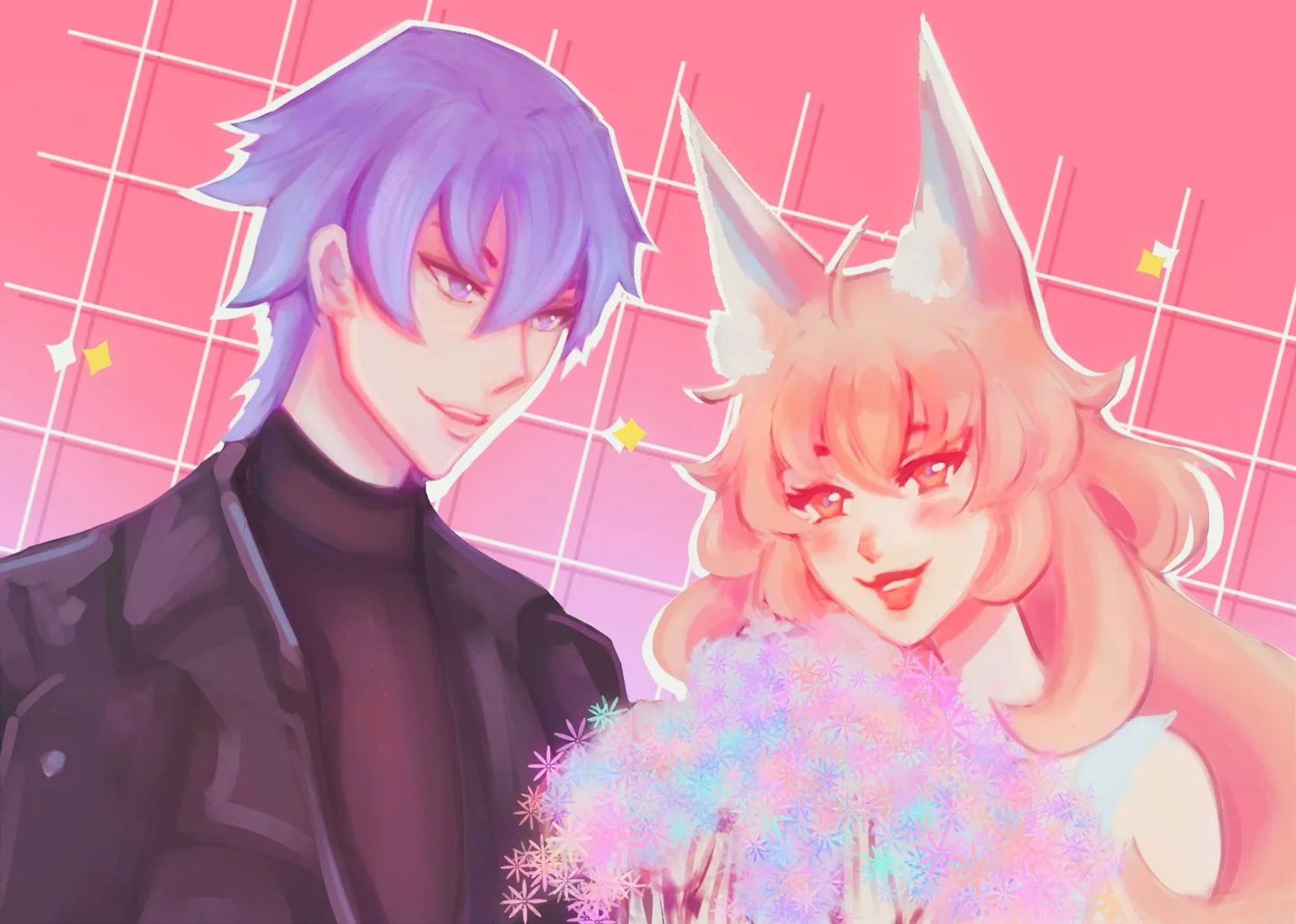 My lovebirds together 🌸💮🌺
#oc #digital #digitalart #procreate #animeart-1