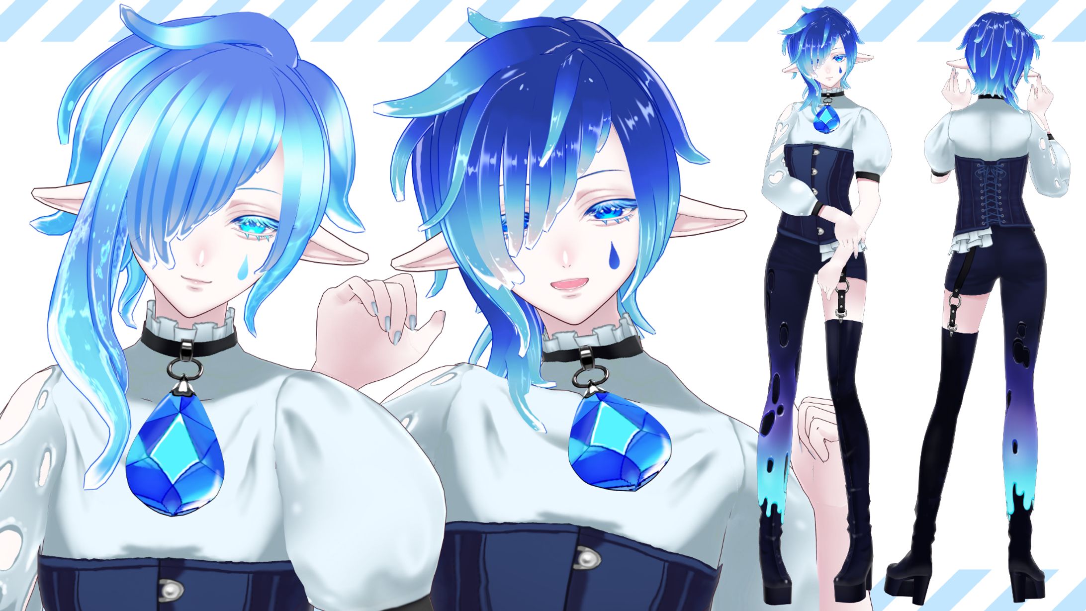 【VRoid】庭和みずく様【3Dモデル】-1