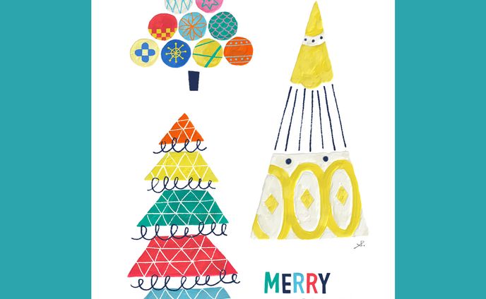 x'mas tree post card