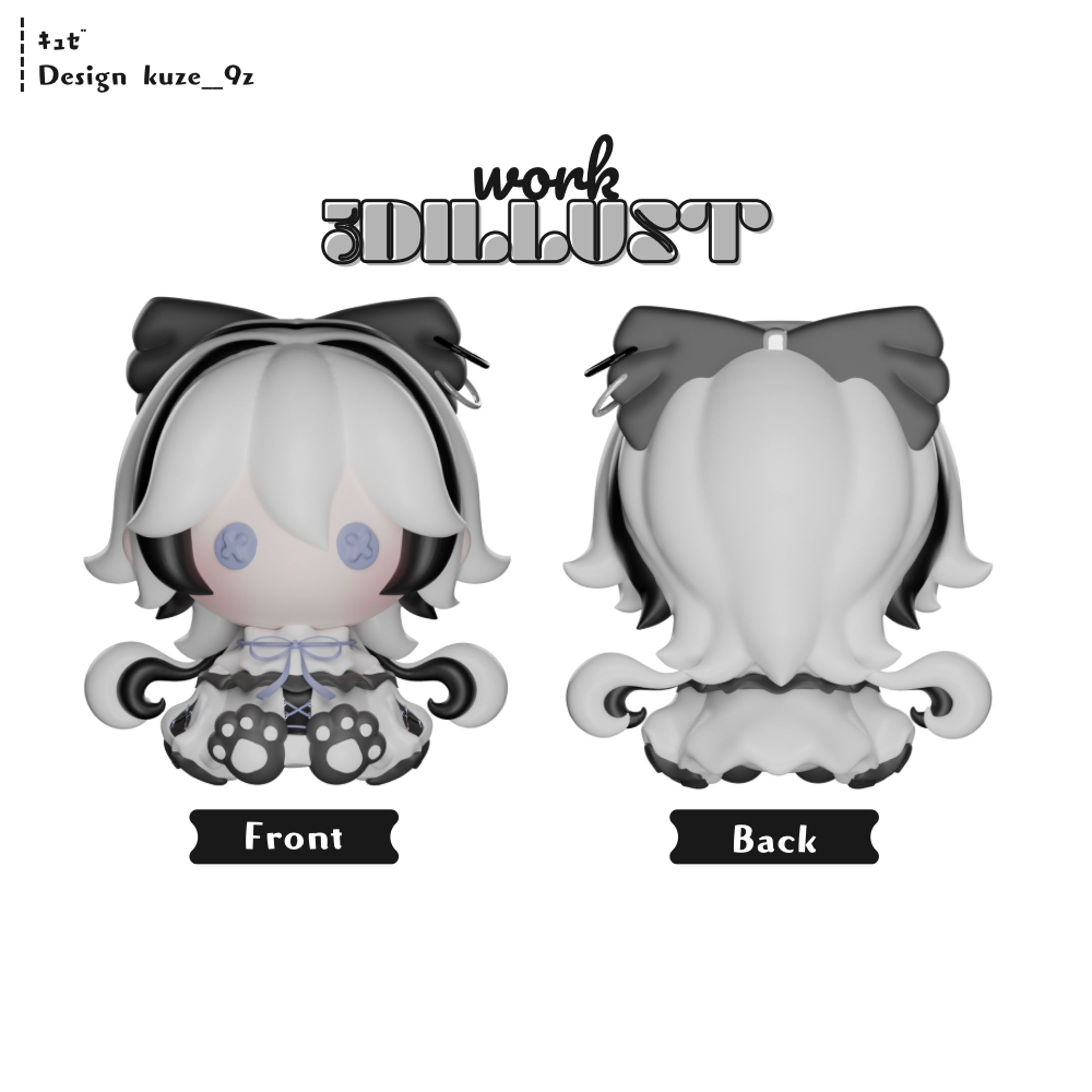 3Dデフォルメイラスト/キュゼ-1