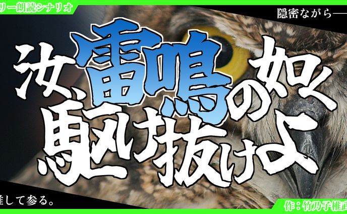 【朗読シナリオ】汝、雷鳴の如く駆け抜けよ