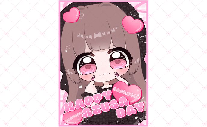 (mignon)植村梓さん生誕祭　フラワースタンドボードデザイン