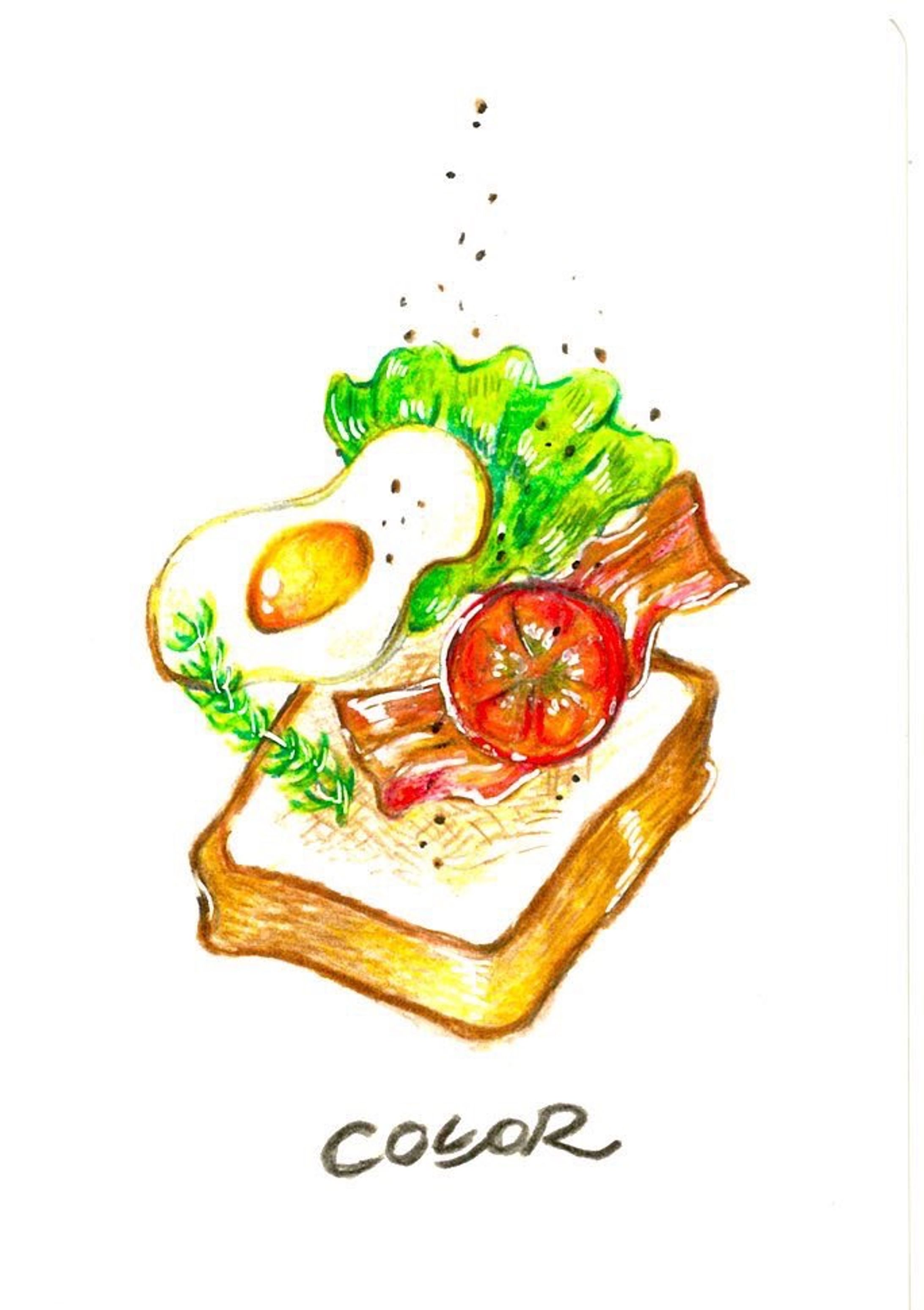 【アナログイラスト】FOODたち-1