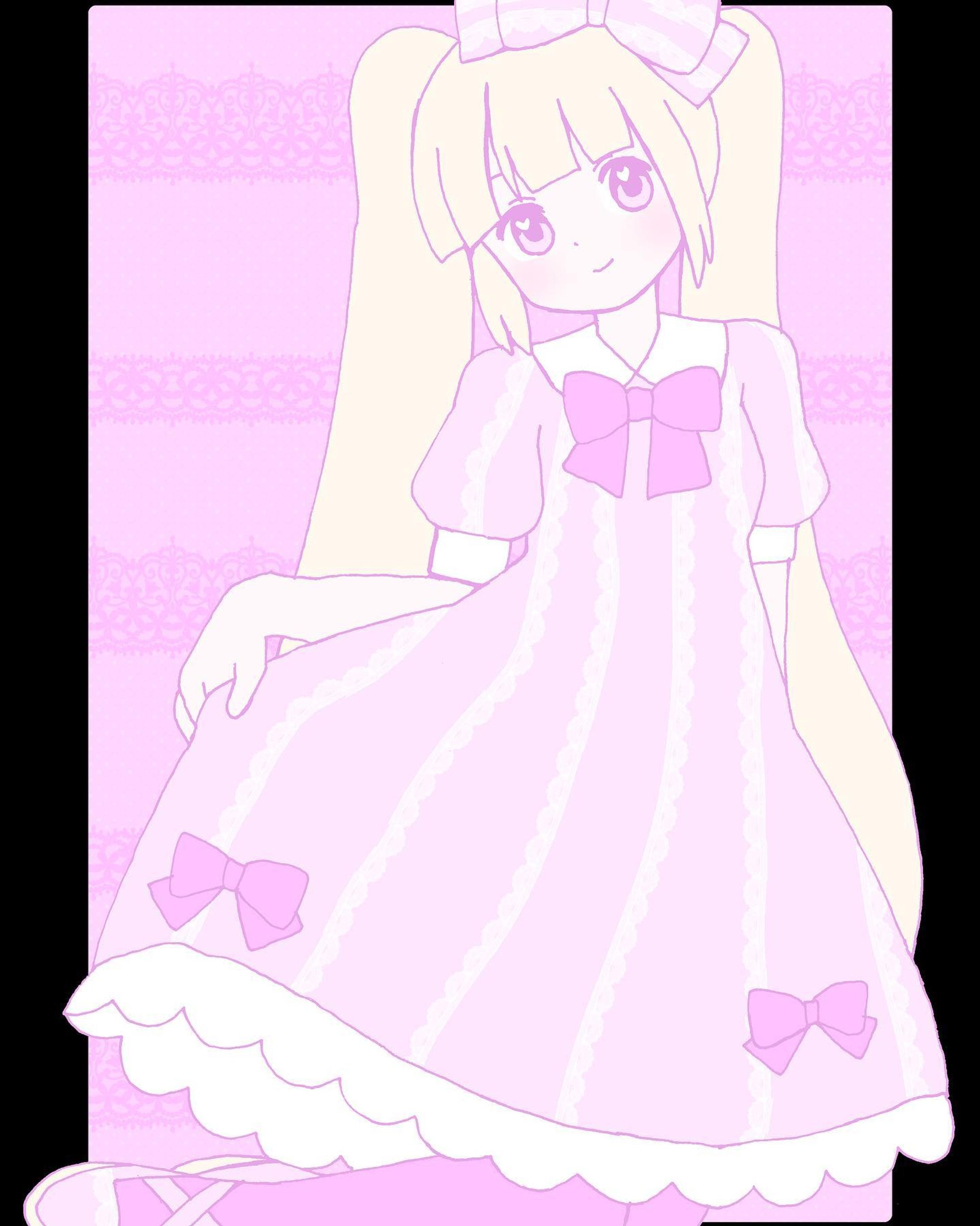 #イラスト　#お絵描き　#イラスト　#illustration #illust #オリジナル　#オリジナルイラスト　#オリジナル絵　#女の子　#女の子イラスト　#デジタル　#デジタル絵　#デジタルイラスト　#ツインテール　#リボン-1
