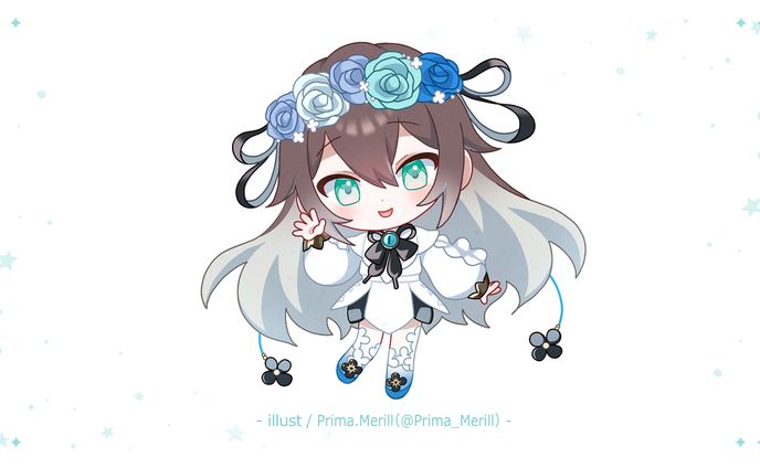 グッズ用SDイラスト(葉柳ちぐさ様)