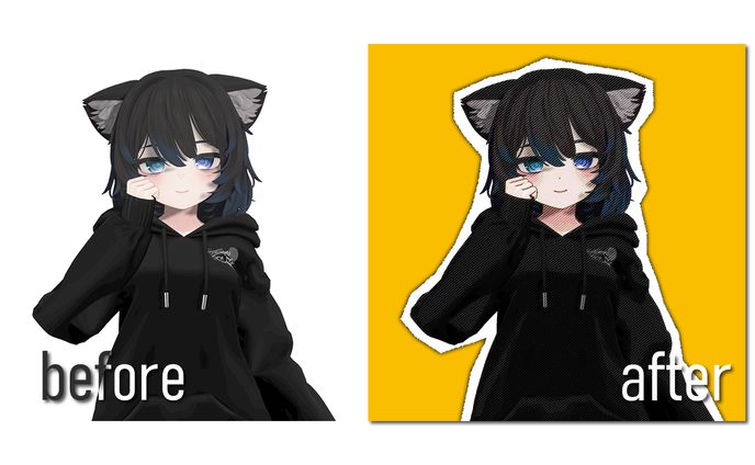 キャラをポップに見せるレタッチ
