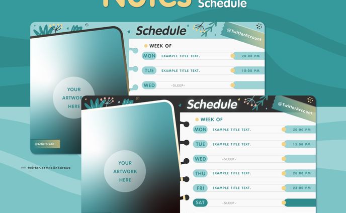 F2U Notes : Stream Schedule - Black and Blue