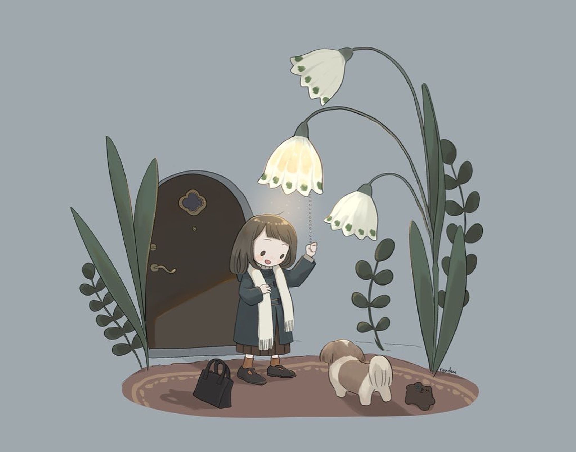 「ただいま」

#illustration #イラスト #ほんわかイラスト #挿絵 #絵本 #かわいいイラスト #イラストレーター #いぬのいる暮らし #カレンダー
#いらすとぐらむ #女の子イラスト #花のある暮らし
#illustrator #お絵描き #おえかきぐらむ #お絵描き好きな人と繋がりたい #ほっこりイラスト　#シーズー #シーズー大好き部-1