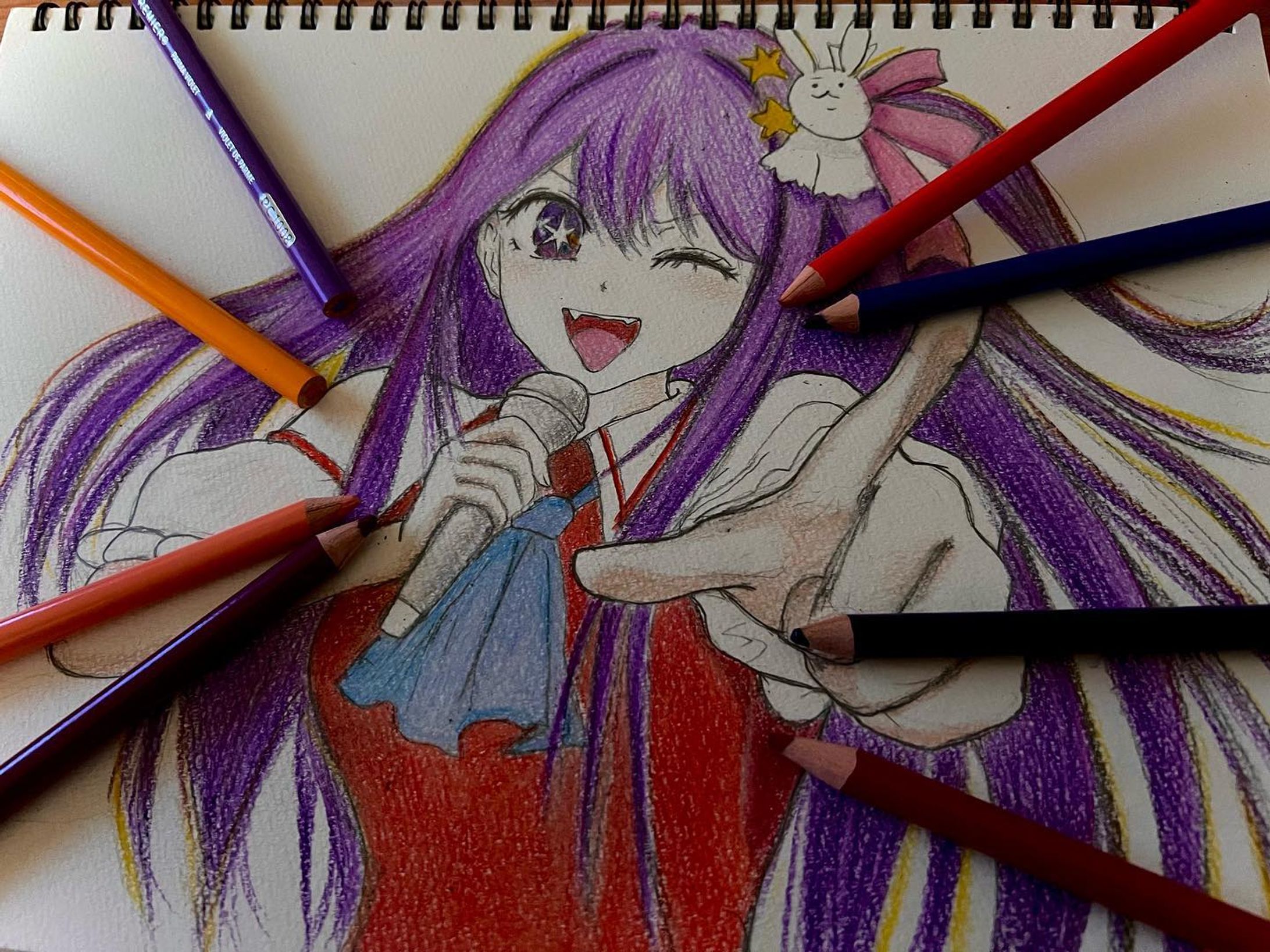 推しの子👁アイ #推しの子#アイドル#イラスト#色鉛筆#アナログイラスト#絵#漫画#oshinoko#idol#yoasobi #art#picture#illustration-1