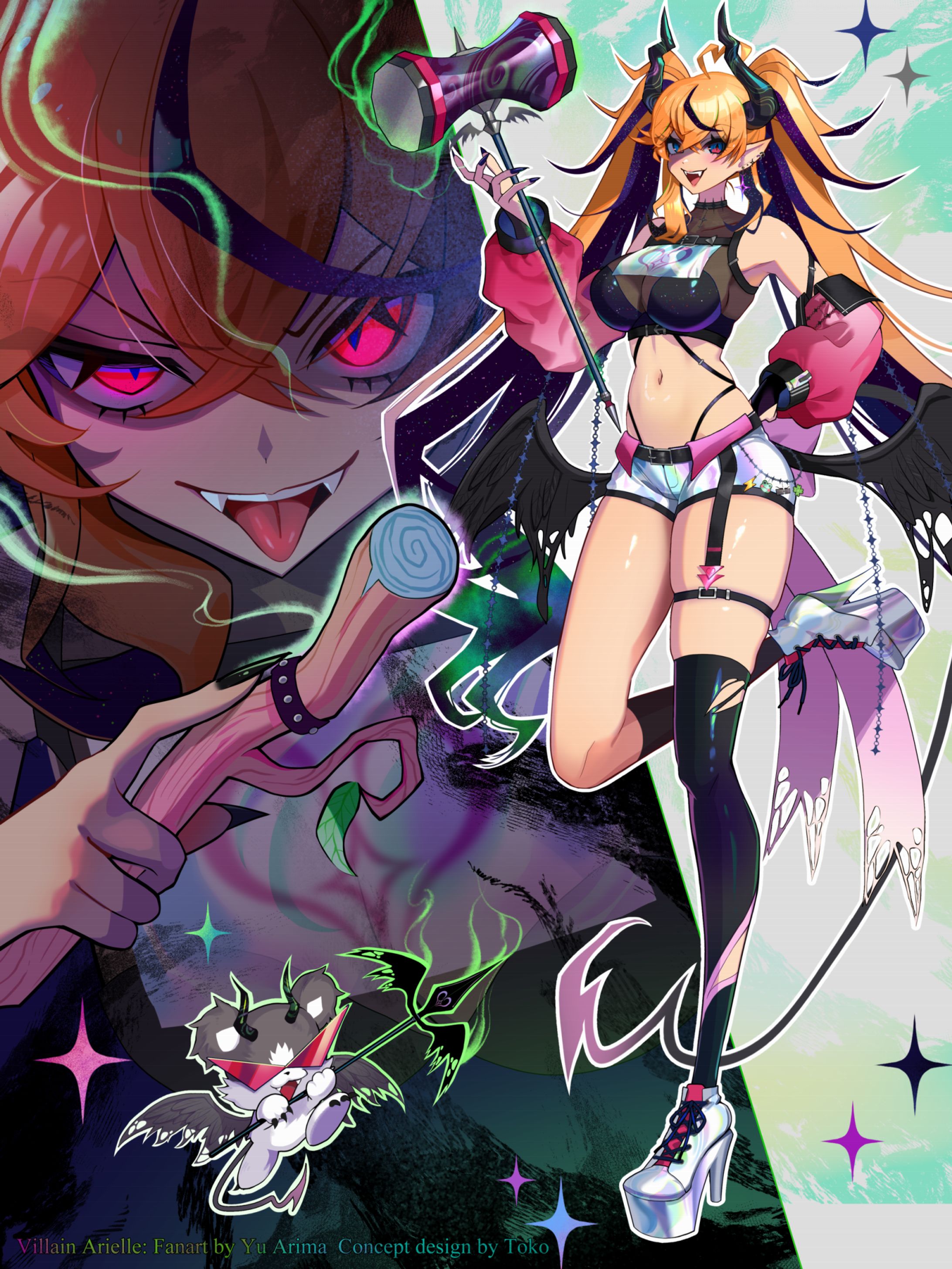 Arielle ✕ Villain (Dark fairy) Fanart  Concept design: Toko (X@toko12_tooko)-1