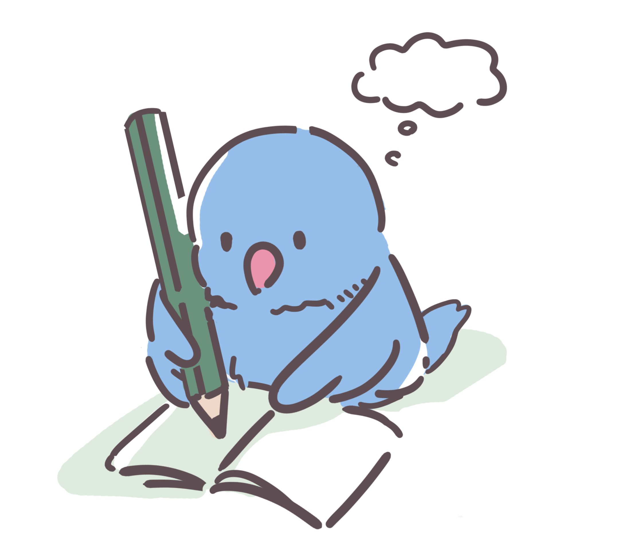 ラフなタッチの動物イラスト-1