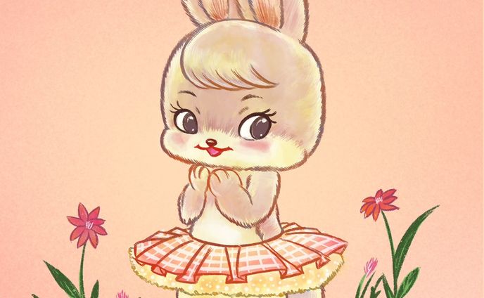 ウサギキャラのイラスト