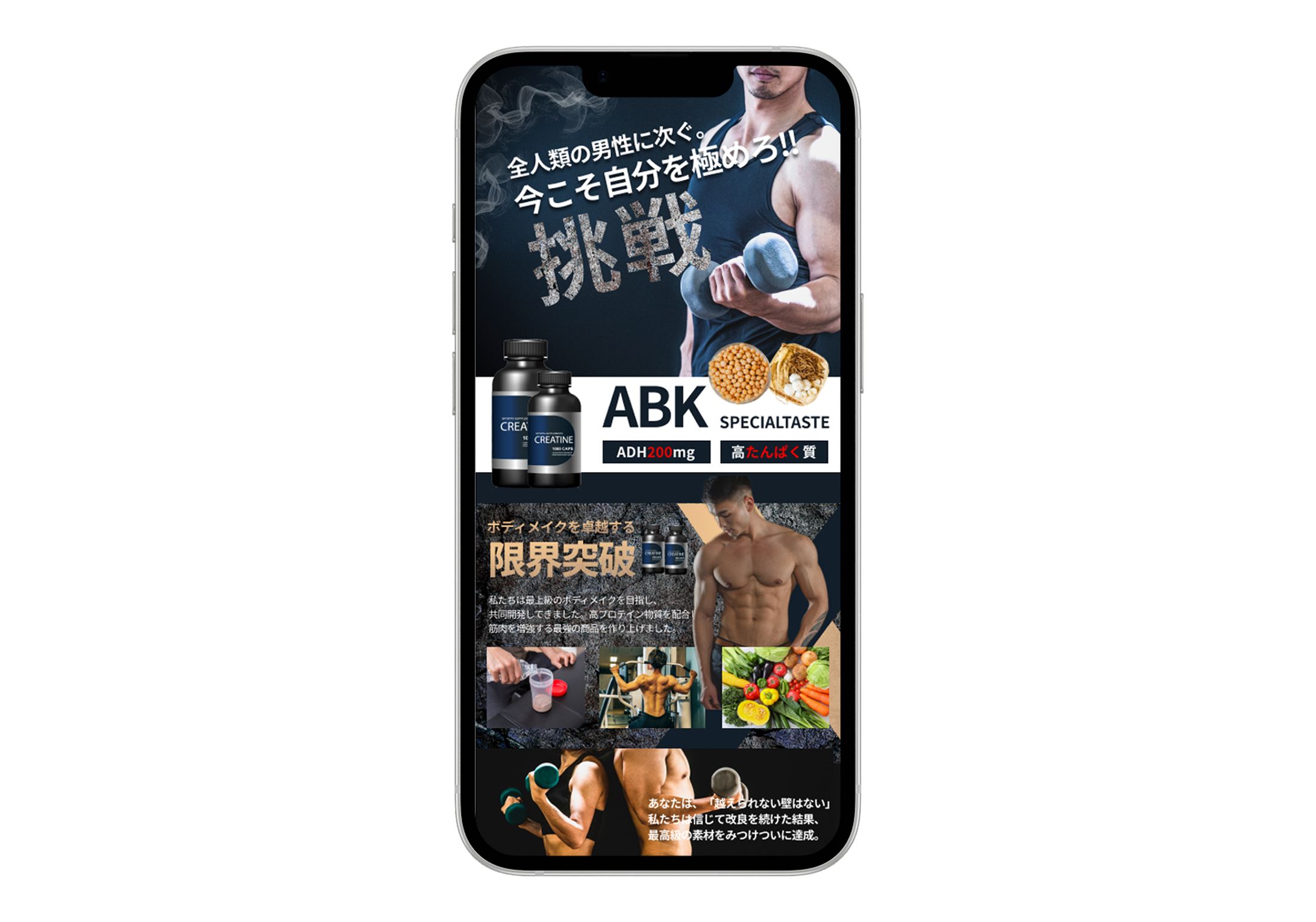 力強い男性向けLP FV-1