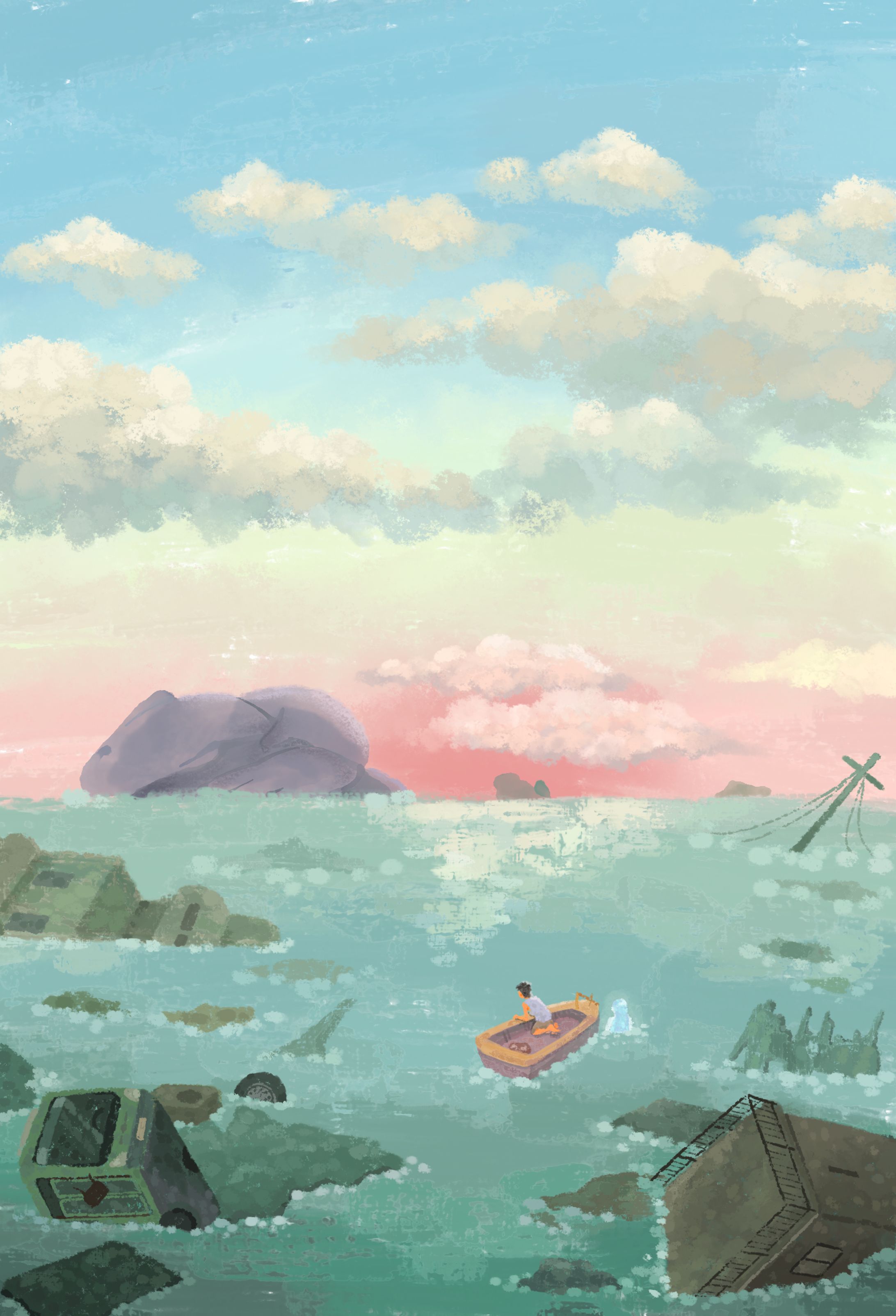 校内文学賞 受賞作品集 挿絵制作-1