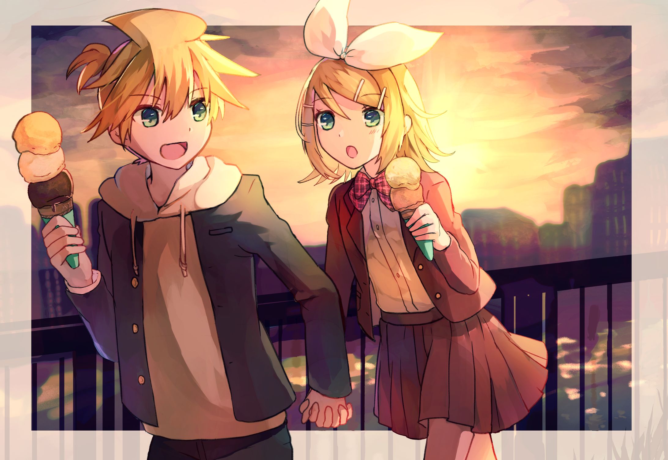 学パロデート鏡音さん-1