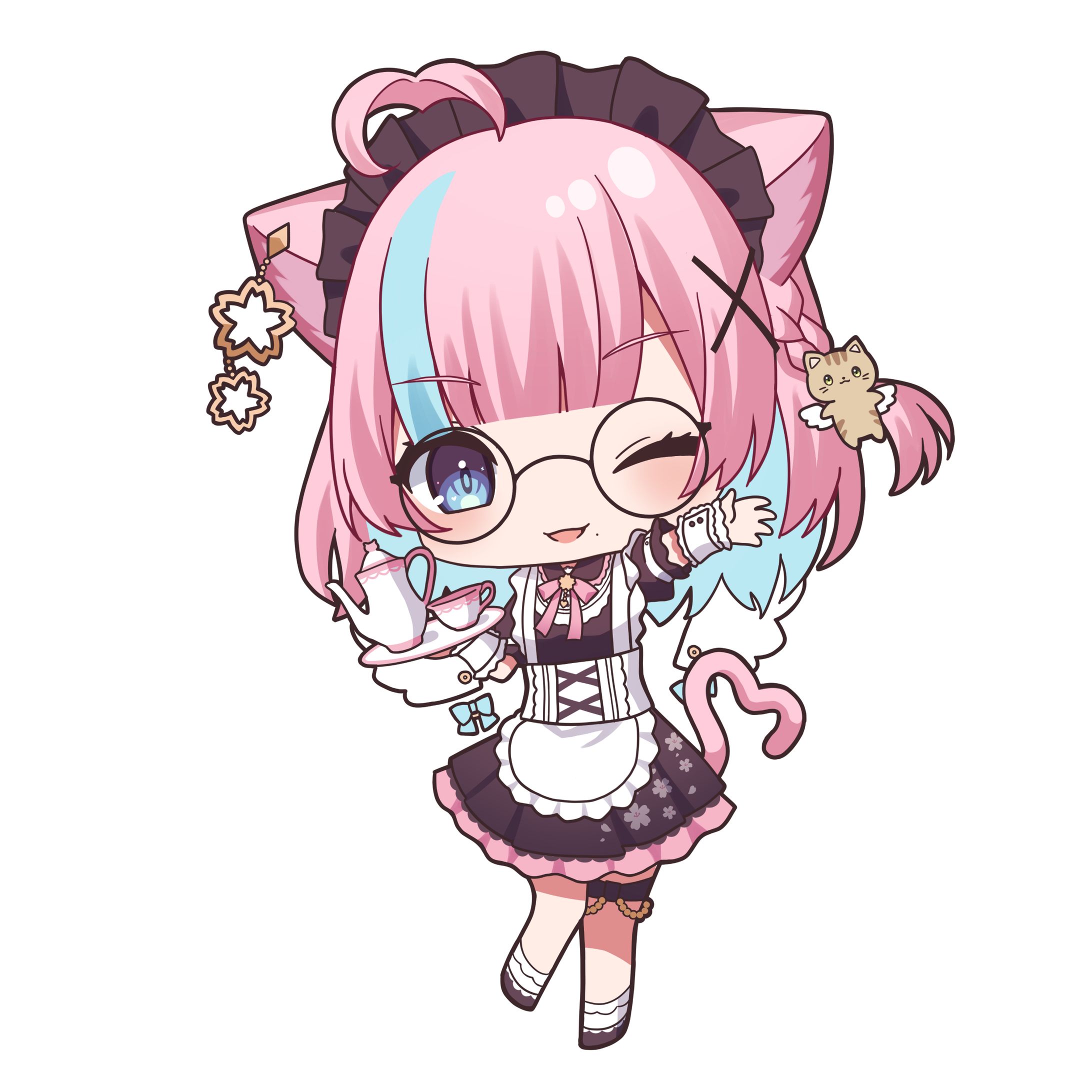 【お仕事】佐倉櫻子/ミニキャライラスト-1