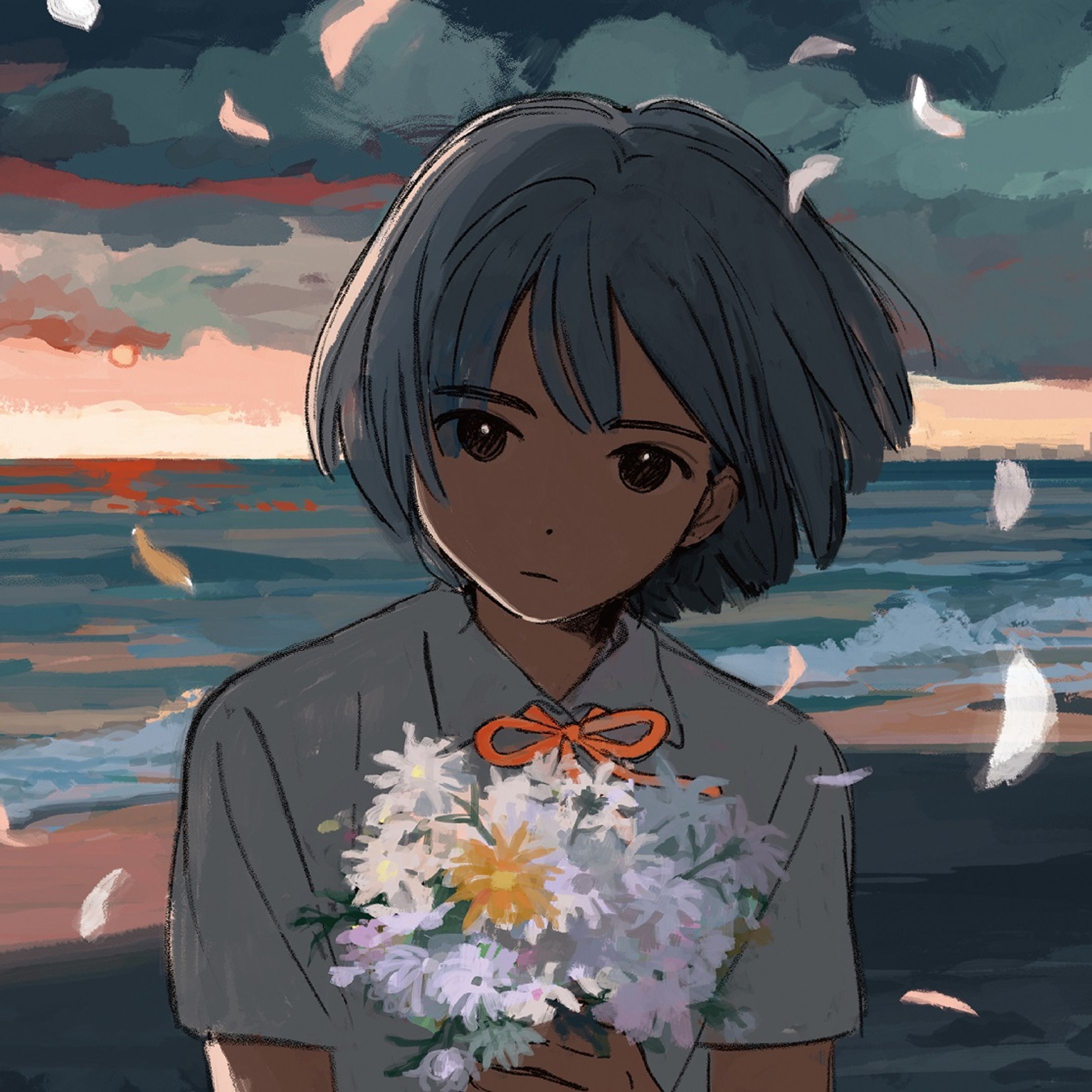 kurayamisaka 1stフルアルバム『kurayamisaka yori ai wo komete』ジャケットイラスト-1