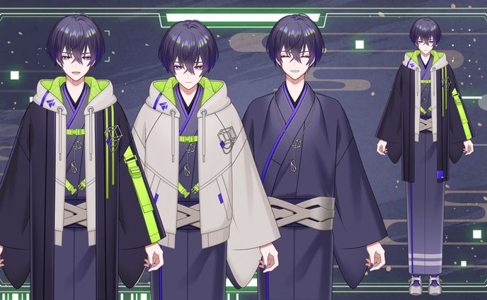【汎用モデル】カジュアル和装男子【VTS対応】