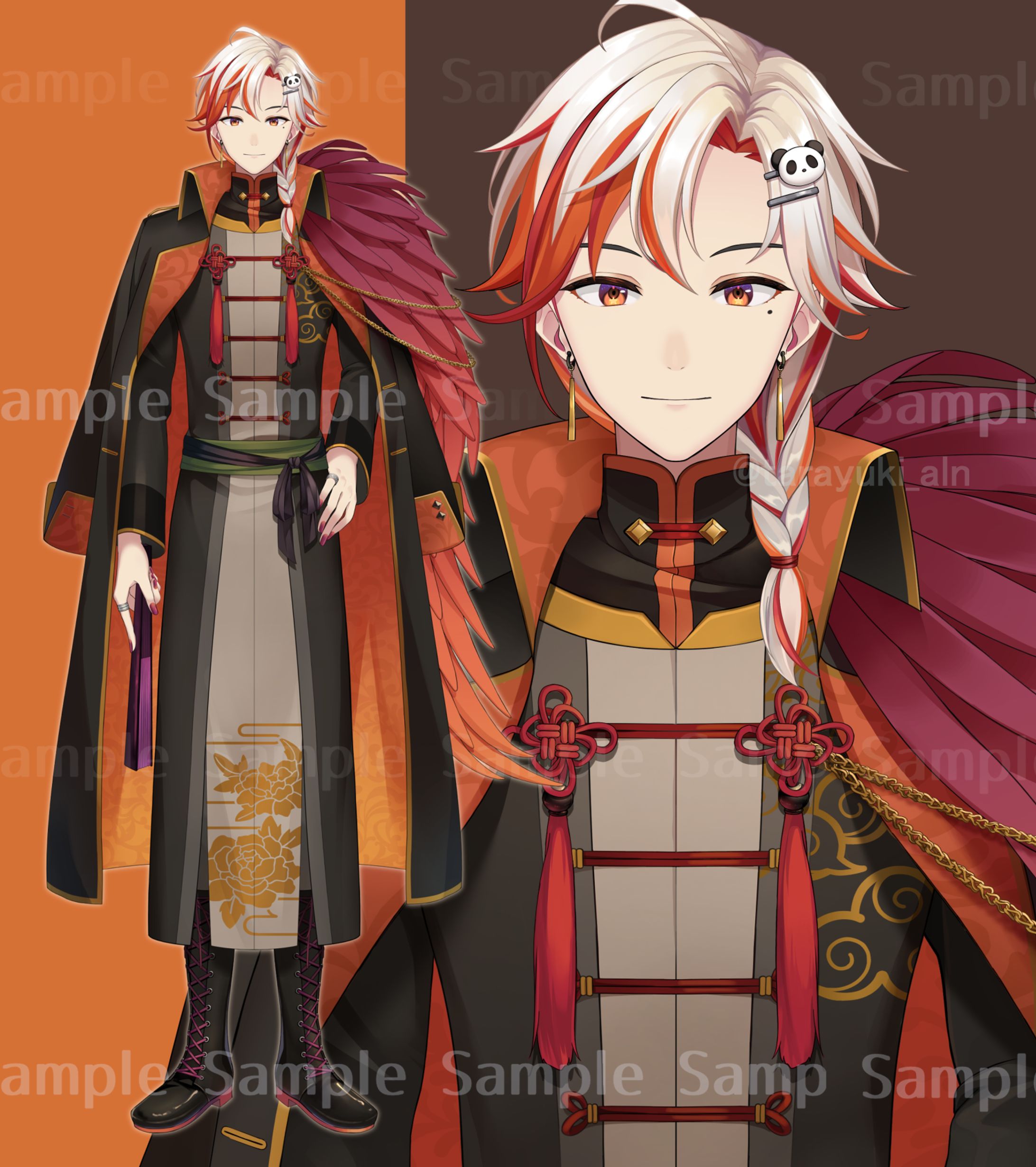 VTuber 浩然様 パーツ分け立ち絵イラスト＋キャラクターデザイン-1